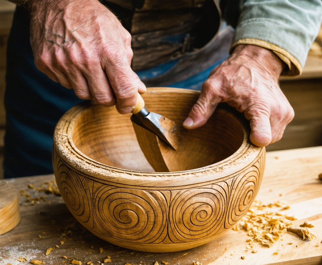 Remeselník pri práci v dielni